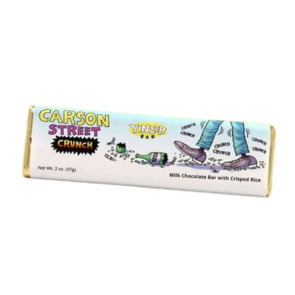 Yinzer Bar, Carson Street Crunch, Milk Choc w Crisped Rice 2oz, 36ct